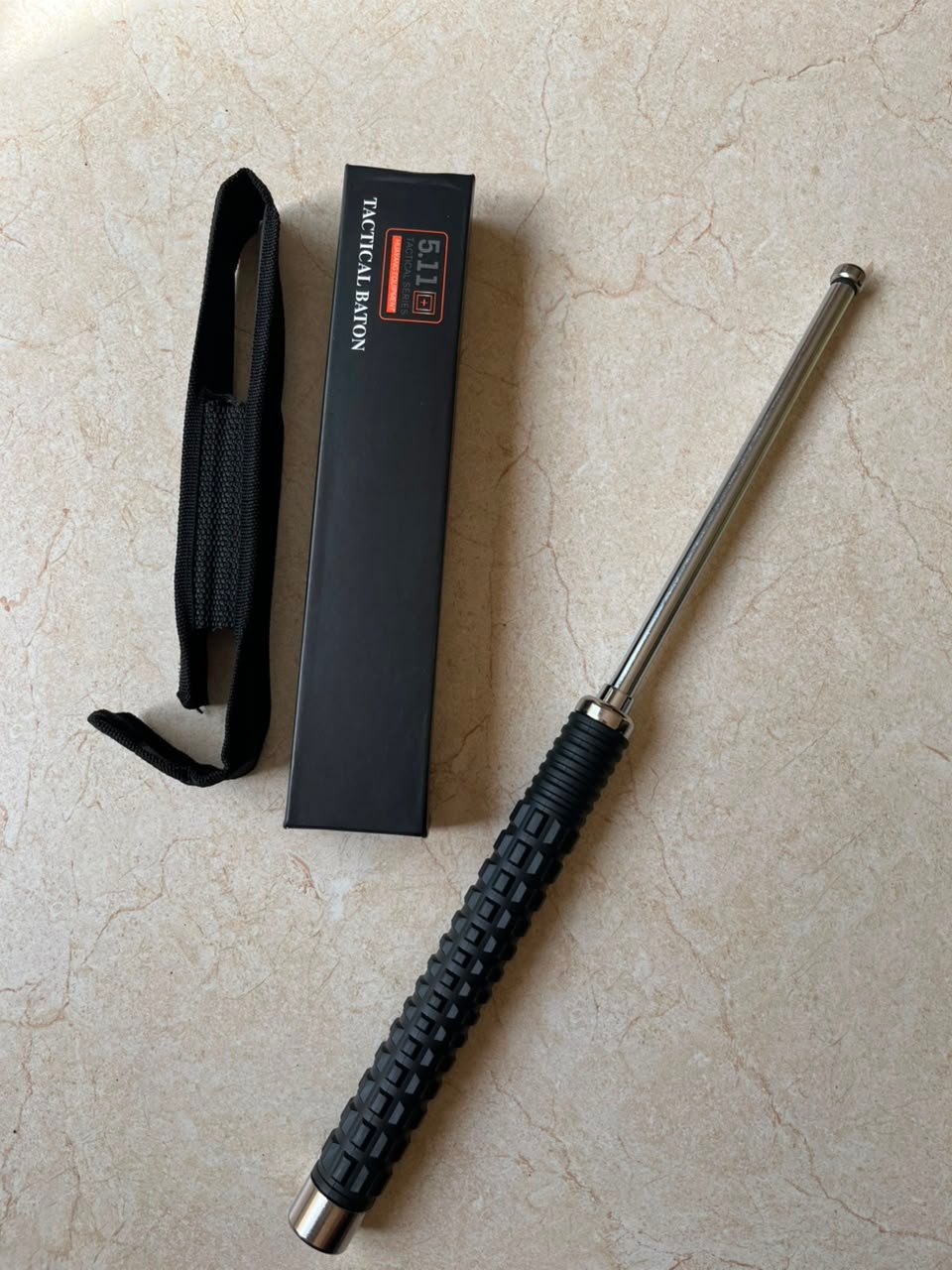 Heavy Steel Tactical Expandable Baton Self Defense Telescopic Stick - Image 3