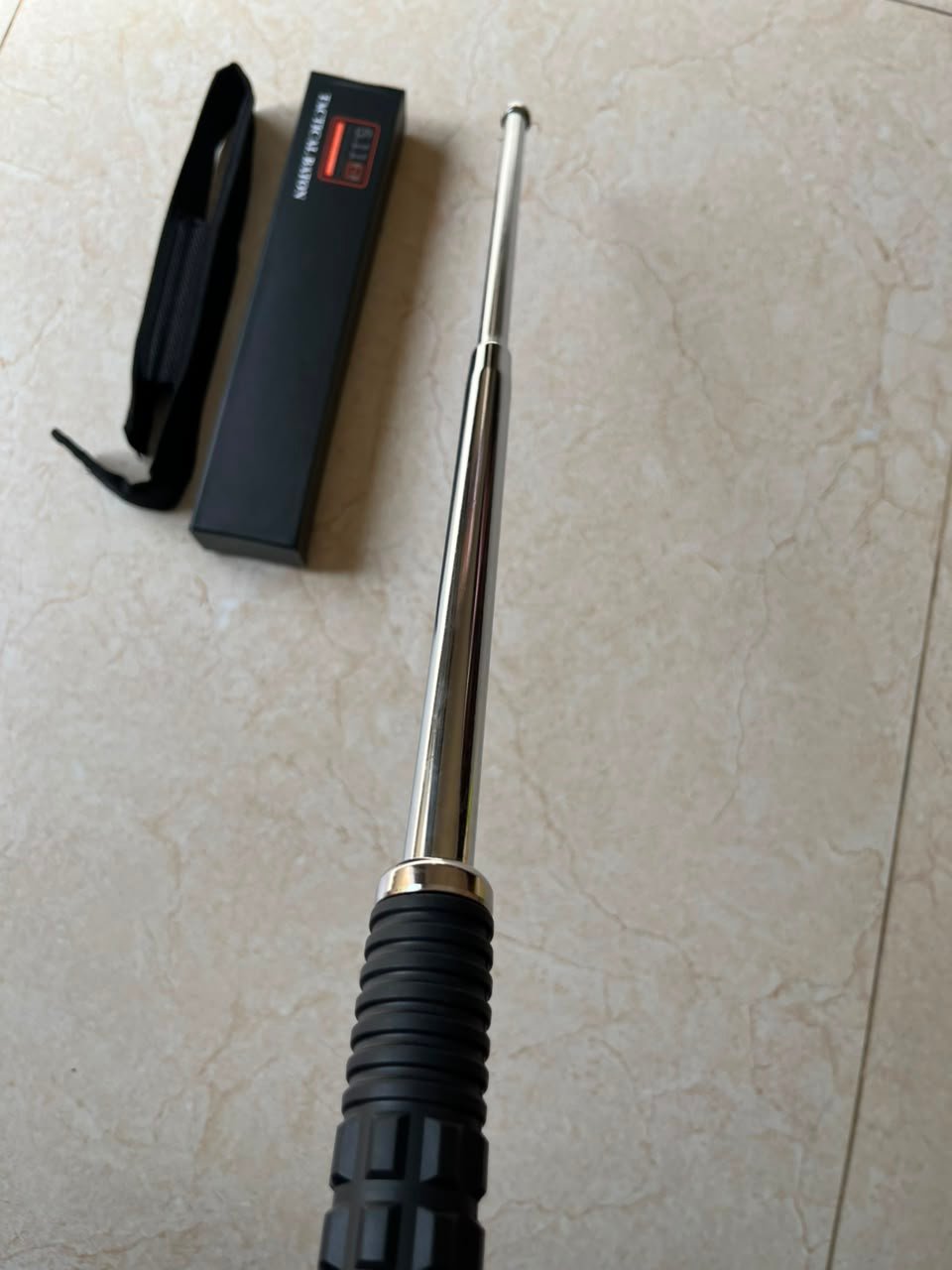 Heavy Steel Tactical Expandable Baton Self Defense Telescopic Stick - Image 4