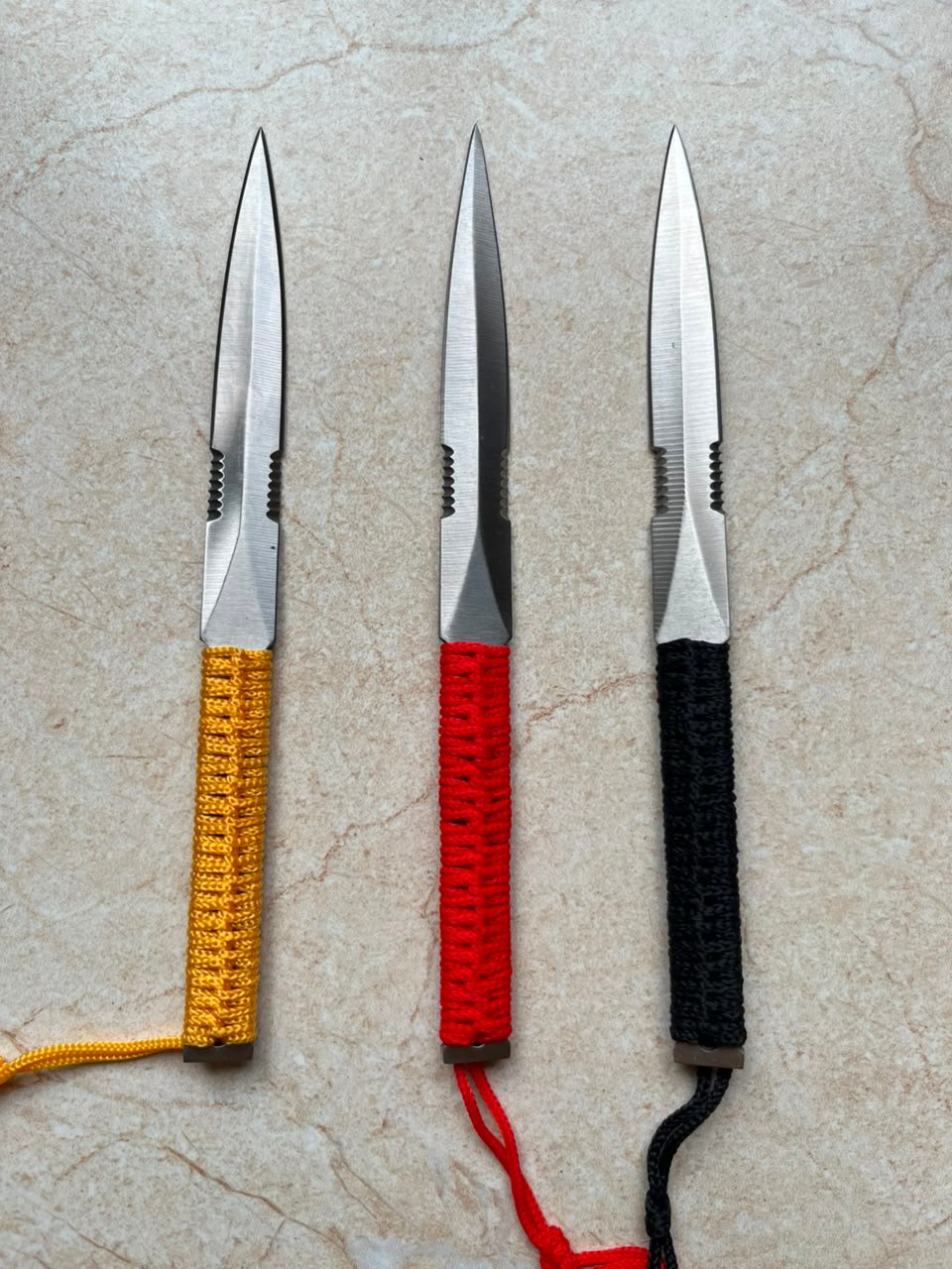 Title 3-Piece Precision Target Throwing Spikes with Paracord Grip