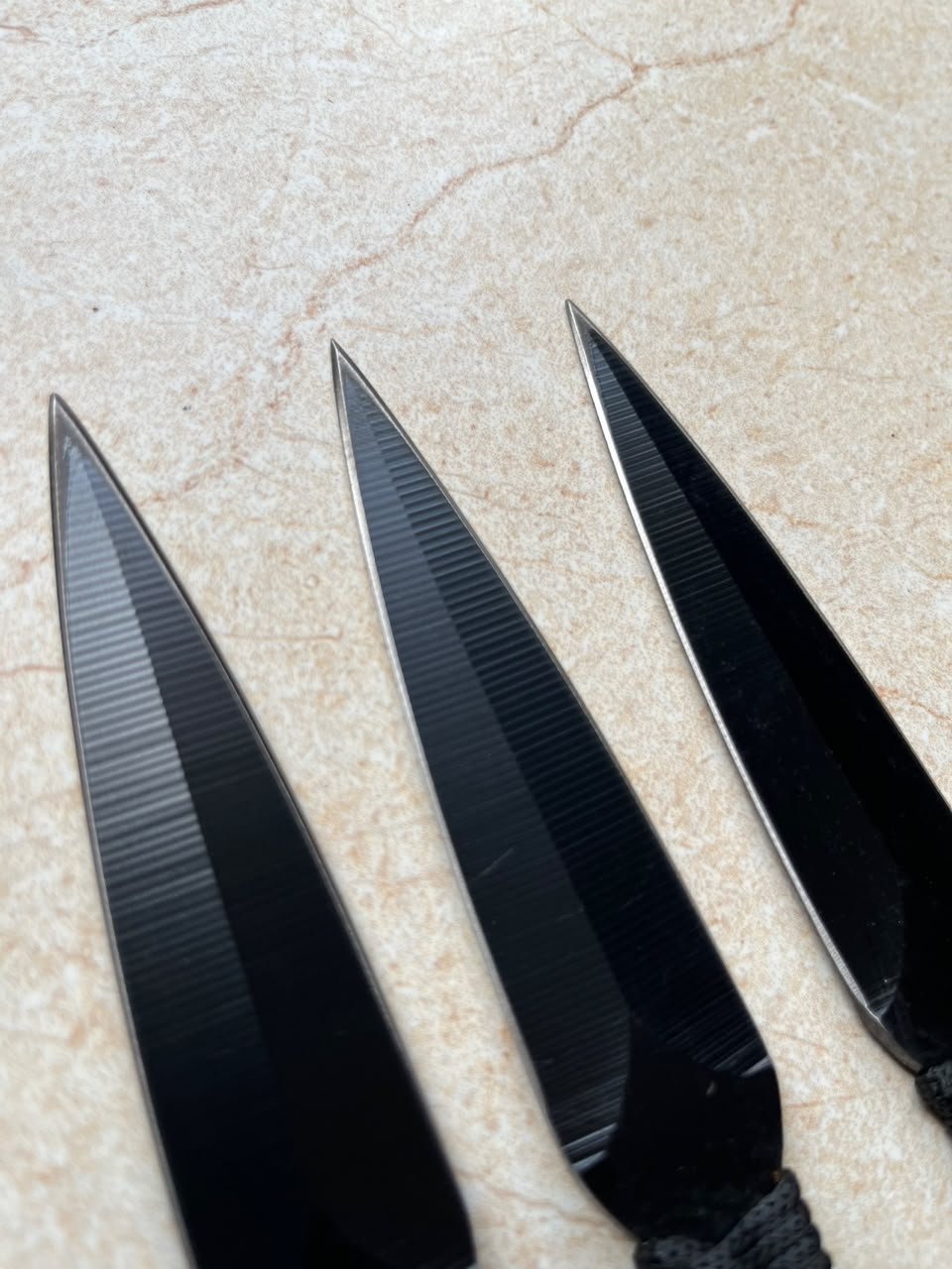 3-Piece 6.5" Tactical Precision Kunai Throwing Knives – CNC Machined Dual-Bevel Stainless Steel Target Daggers with Paracord Handle