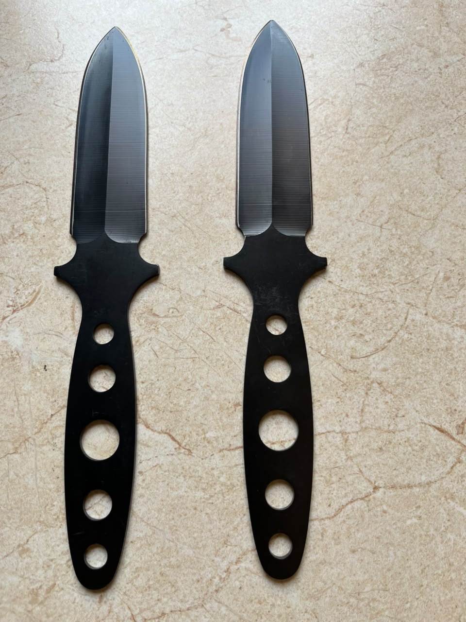 8.5" Tactical Fixed-Blade Dagger Set – Full Tang Stainless Steel Spear Point Knives (2-Pack)