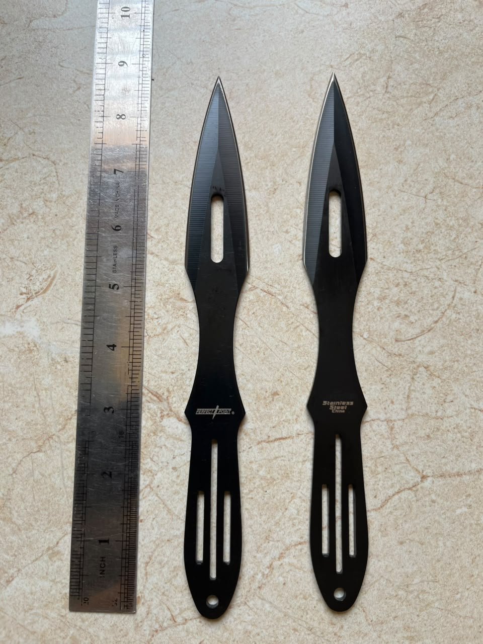 Perfect Point 2-Piece Black Stainless Steel Throwing Knife Set – Tactical Balanced Target Throwers(ZT047) - Image 3