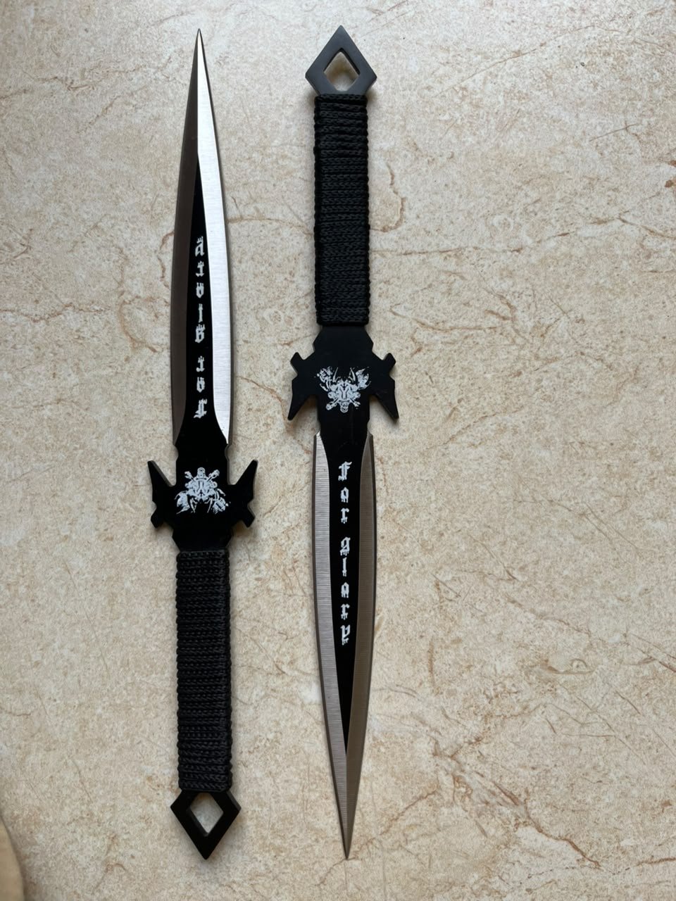 Tactical Cord-Wrapped Dagger-Style Throwing Knife Set (ZT027)