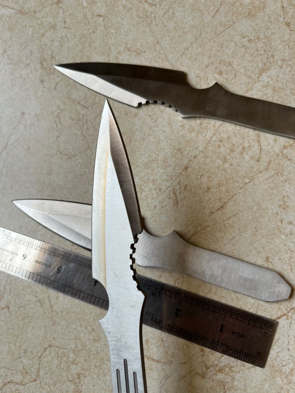 3-Piece Stainless Steel Tactical Throwing Knife Set(ZT035) - Image 2