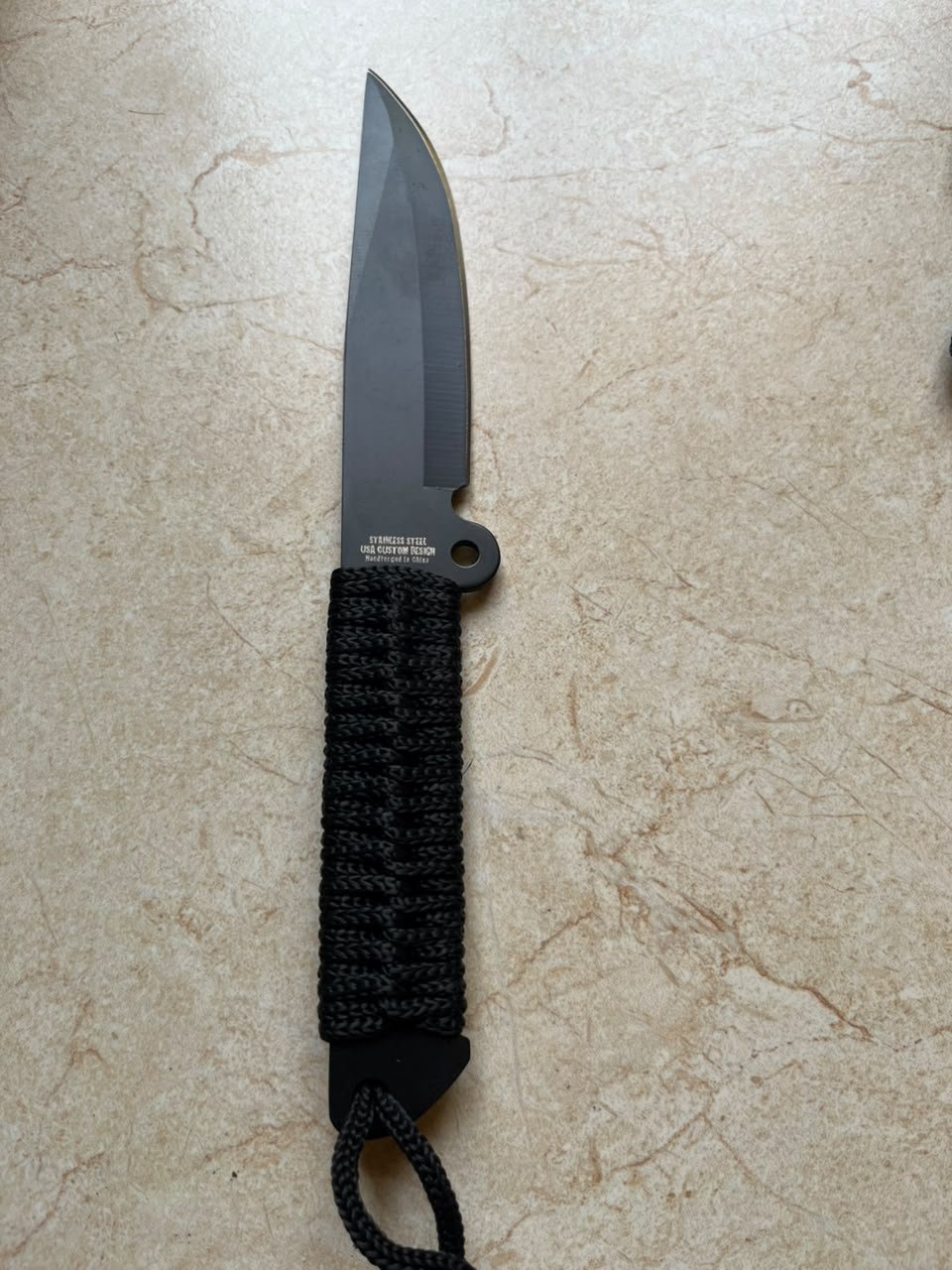 Survivor Tactical Cord-Wrapped Fixed-Blade Knife(ZT039) - Image 3