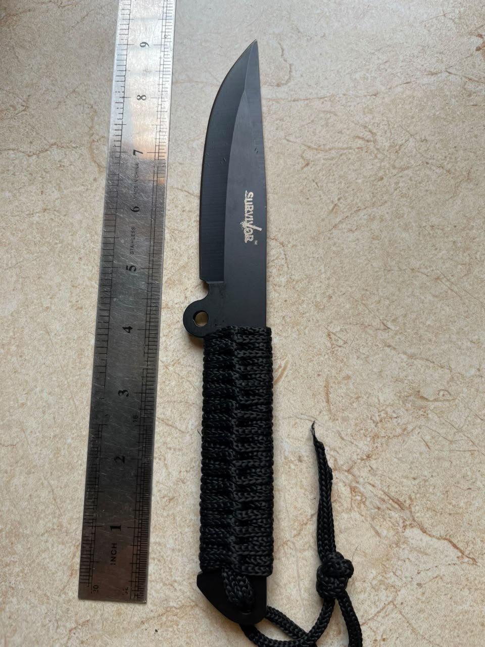 Survivor Tactical Cord-Wrapped Fixed-Blade Knife(ZT039) - Image 2