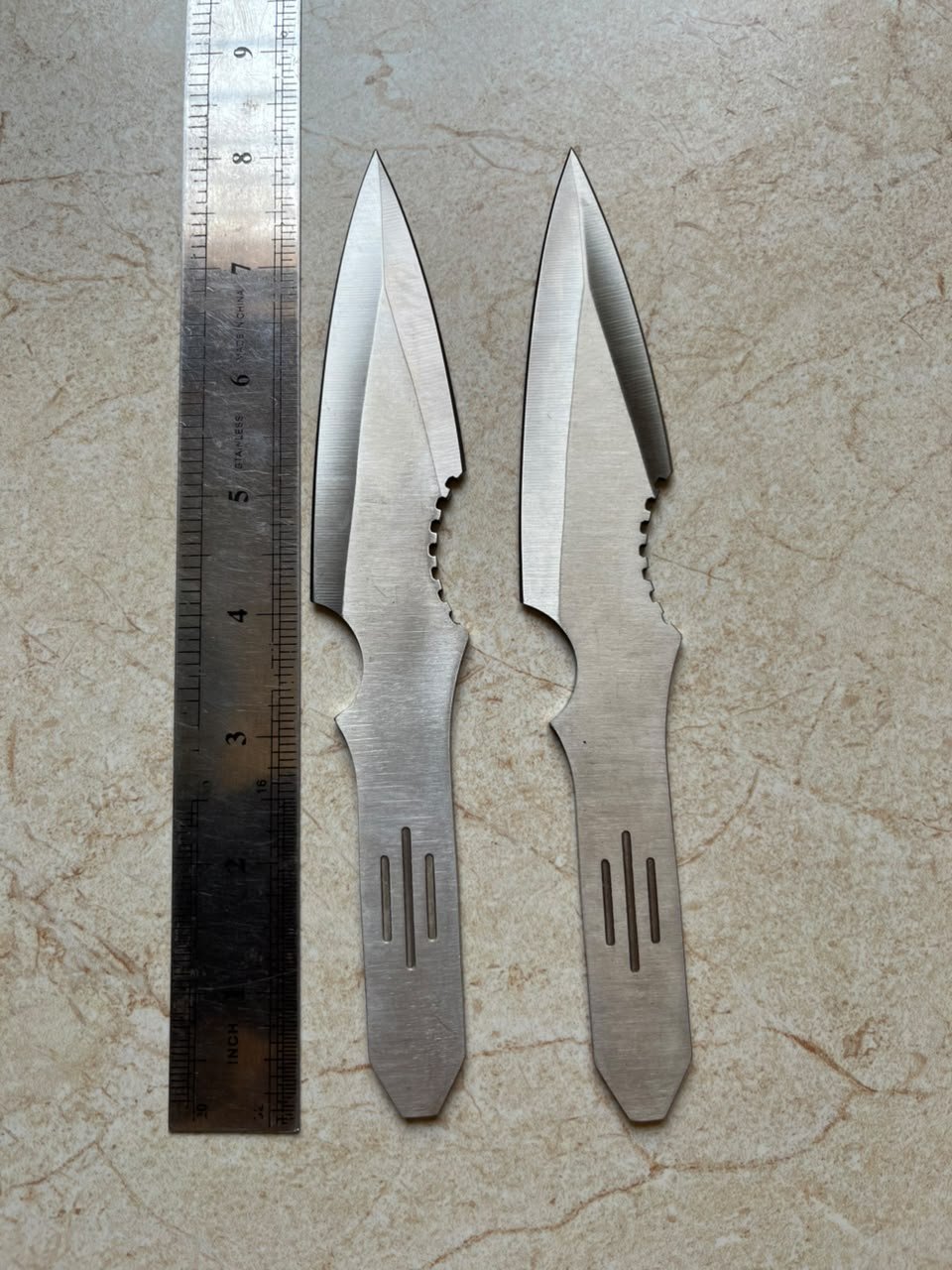 Stainless Steel Tactical Throwing Knives Set with Jimping(ZT036)