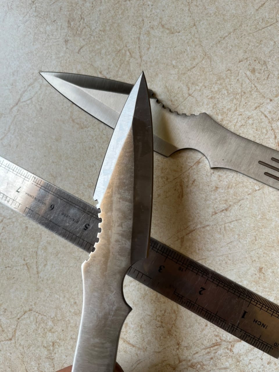 Stainless Steel Tactical Throwing Knives Set with Jimping(ZT036) - Image 2
